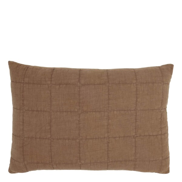 Chic Antique Prošívaný povlak na polštář Aix Vintage Clay 40 × 60 cm, hnědá barva, textil