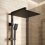 REA - Čtvercová hlavová sprcha JS-P015B 30cm Black REA-P0613