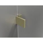 MEXEN/S - Lunar L sprchový kout pětiboký křídlový pravá 90 x 80, transparent, zlato kartáčovaná 831L-090P-080L-55-00-P