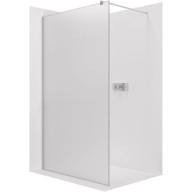 CERANO Sprchová zástěna Walk-in Onyx Round L/P - 8 mm - kulatá vzpěra - chrom, mléčné sklo - 100x200 cm