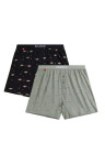 Boxerky Atlantic 2MBX-075 A'2 S-2XL černo-zelená M