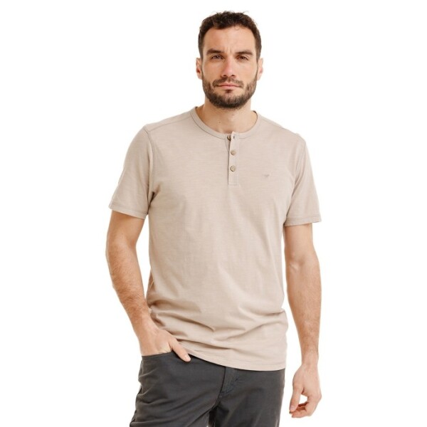 Bushman Pánské henley tričko Yaro, béžové XXXL