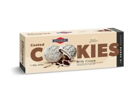 Quickbury Cookie potažené bílou čokoládou s krémem bez cukru 128g