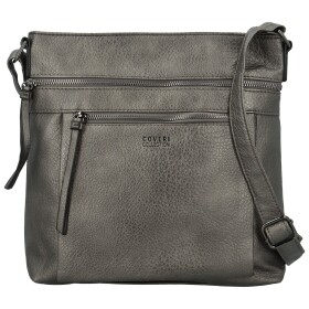 Stylová dámská koženková crossbody kabelka Orniva, stříbrná