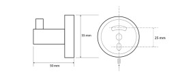 SAPHO - X-ROUND BLACK háček, černá mat XR205B