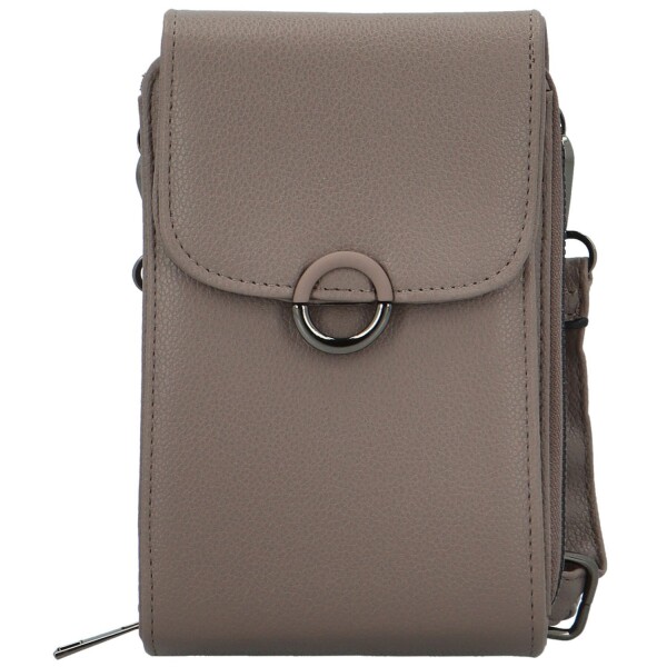 Stylová dámská koženková crossbody kapsa Gabrisa, khaki