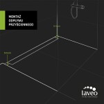 Laveo - Basso - sprchový žlab nástěnný 50 cm, růžové zlato COB_851D
