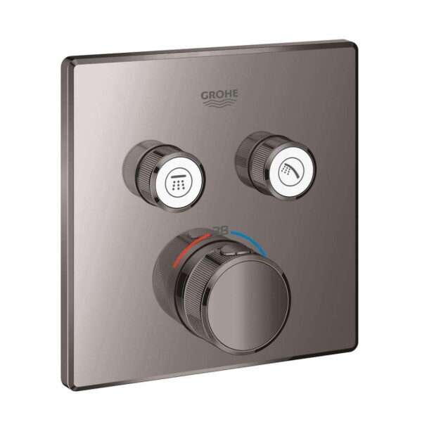 GROHE - Grohtherm SmartControl Termostatická baterie pod omítku se 2 ventily, Hard Graphite 29124A00