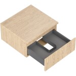 MEXEN/S - Rivel koupelnová skříňka pod umyvadlo 50 cm s deskou, 1 šuplík, reliéf , dub 91A20-05023-1-BFC81