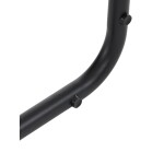 Židle jídelní, taštičkové pružiny v sedáku, madlo na opěráku, tmavě šedá látka, černý kov