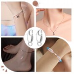 Elegantní ozdobná karabinka ze stříbra - 10 x 4 x 2 mm - 1 ks