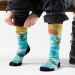Dámské merino ponožky SMARTWOOL Women's Ski Targeted Cushion Steep Days, Serene Blue velikost: 42-45 (L)