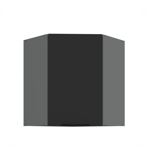 Horní rohová skříňka Aria ANT 60x60 GN-72 1F (45°) Barva korpusu: Antracit, Barva dvířek: BL - Black AFM