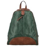 Trendy dámský koženkový kabelko-batůžek Lykos, zelený