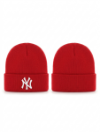 47 Brand Dětská zimní čepice New York Yankees MLB Haymaker '47 CUFF KNIT Red