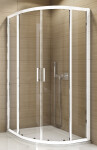 SanSwiss TOPR550900407 Sprchový kout čtvrtkruhový 90×90 cm, bílá/sklo