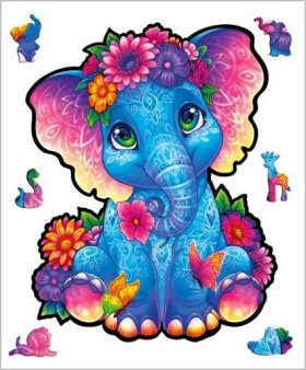 Dřevěné puzzle - Kouzelný sloník