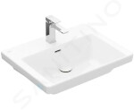 VILLEROY & BOCH - Subway 3.0 Umyvadlo nábytkové 600x470 mm, s přepadem, otvor pro baterii, CeramicPlus, alpská bílá 4A706GR1