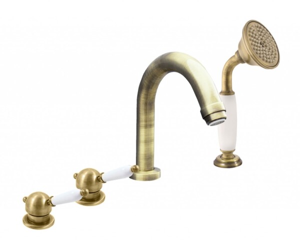 RAV Slezák - LABE - Vanová baterie 4-otvorová, Stará mosaz (Bronz), 1/2" L562.5PSM
