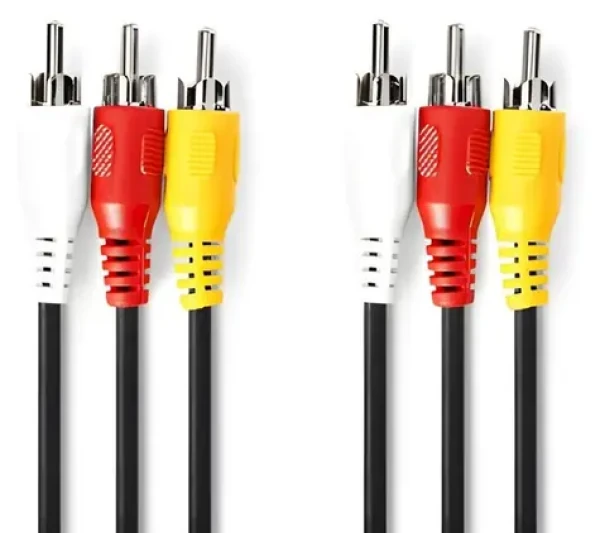 Nedis Kompozitní video kabel 3x RCA - 3x RCA černá / Kabel / 480p / 2 m (CVGL24300BK20)