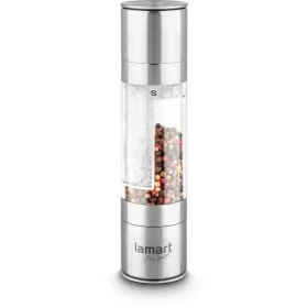 Lamart Tube Mlýnek na koření 2x 100ml stříbrná / pepř.sůl / nerez (8590669180035)