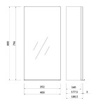 CERSANIT - Sada C732 VIRGO 40 bílá (závěsná skříňka FSC MIX70% SGSCH-COC-007574 + chrómová úchytka) VIR S4019-013