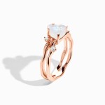 Royal Fashion prsten 18k zlato Vermeil GU-DR24615R-ROSEGOLD-MOONSTONE-SAPPHIRE Velikost: 5 (EU: 49-50)