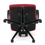 Kancelářská židle, potah bordó látka a černá síťovina MESH, houpací mech.