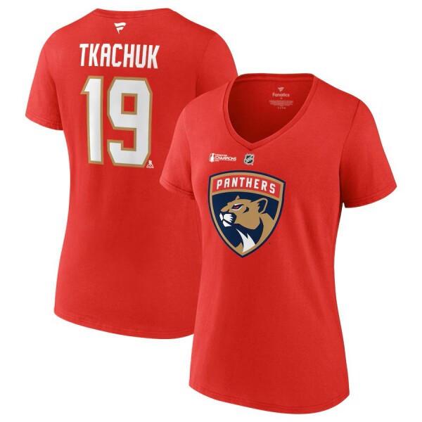 Fanatics Dámské tričko Matthew Tkachuk #19 Florida Panthers 2024 Stanley Cup Champions Name Number Velikost: