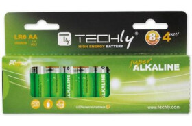 Techly High Power Baterie AA / 1.5V / alkalická / 12 ks / v blistru (306981)