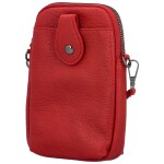 Trendy dámská koženková crossbody kapsa Asirys, červená