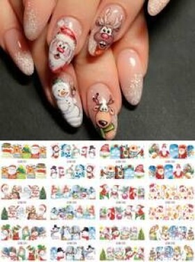 Dovoz Samolepky na nehty vánoční -17 ks