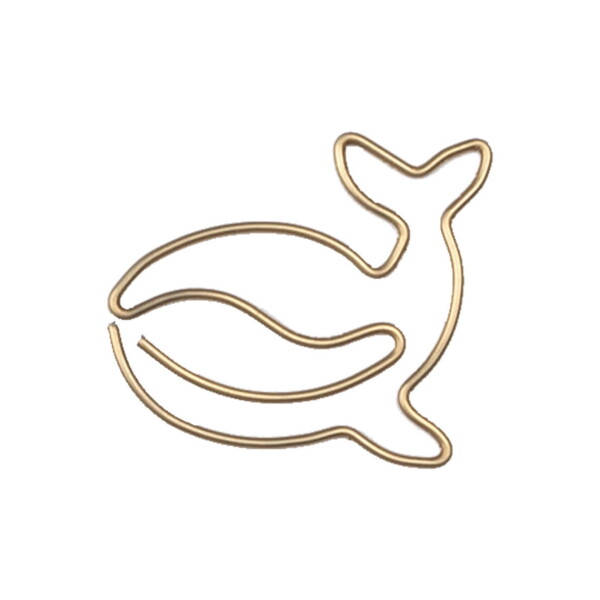 Räder Kancelářské sponky Gold Whale - 15 ks, zlatá barva, kov