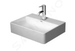 DURAVIT - DuraSquare Umývátko 450x350 mm, bez přepadu, s otvorem pro baterii, DuraCeram, WonderGliss, bílá 07324500411