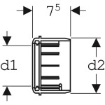 GEBERIT - Příslušenství Přechodka PE, DN 90/100 mm 367.928.16.1