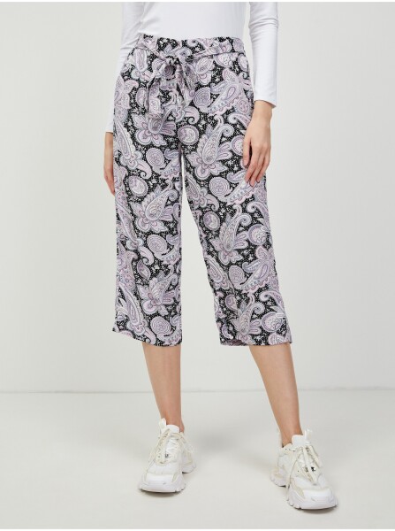 Fialovo-černé vzorované culottes ONLY Nova Dámské