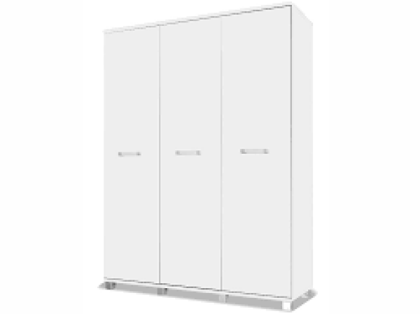 Šatní skříň Maximus M3 Barva korpusu: Bílá, Rozměry: 150 cm, Dveře: Bílé