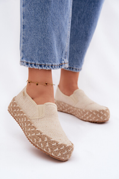 Dámské espadrilles na platformě s pletením Lee Cooper LCW-26-31-4332 béžové 38
