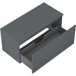 MEXEN/S - Orio koupelnová skříňka pod umyvadlo 100 cm s deskou, 1 šuplík, grafit mat 91A10-10047-1-BFC66