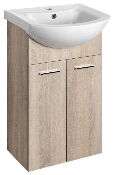 AQUALINE - ZOJA umyvadlová skříňka 41,5x74x25,3cm, dub platin 51144
