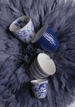 GREEN GATE Latte cup Alice Dark Blue 300 ml, modrá barva, keramika 300ml