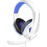 Steelplay HP41 Gaming Sluchátka Over Ear kabelová stereo bílomodrá regulace hlasitosti, Vypnutí zvuku mikrofonu