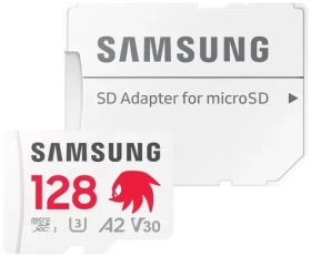 SAMSUNG PRO Plus Sonic the Hedgehog microSDXC 128GB + SD adaptér / UHS-1 / Class 10 / U3 / Čtení:180MBps / Zápis:130MBps (MB-MD128SA/LC1)