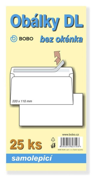 Obálky DL samolepicí (bal. 25ks)
