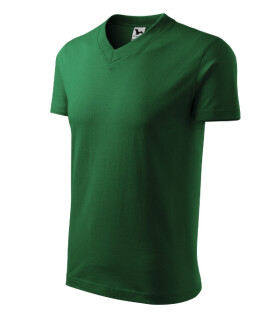 V-neck tričko unisex lahvově zelená 3XL