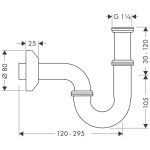 HANSGROHE - Sifony Sifon, chrom 53010000