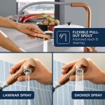 GROHE - Essence Dřezová baterie s výsuvnou sprškou, kartáčovaný Warm Sunset 30270DL0