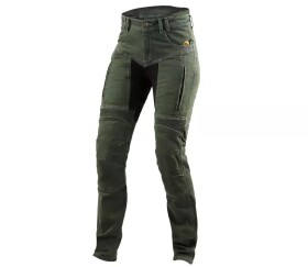 Dámské kevlarové džíny na moto Trilobite Parado dark khaki (prodloužené) - 26 / Khaki