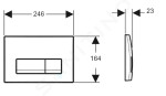 GEBERIT - Delta50 Ovládací tlačítko splachování, alpská bílá 115.119.11.1