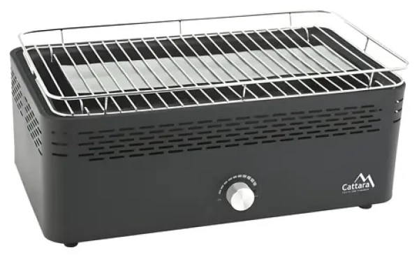 Cattara GREG / Stolní gril na dřevěné uhlí / rošt 44,5 x 25,5 cm / ventilátor na podpal (13019)